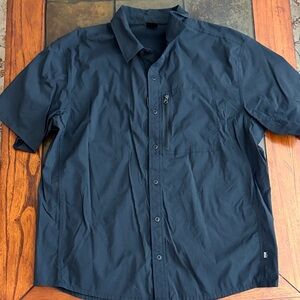 REI Men's Black Casual Button Down Shirt
